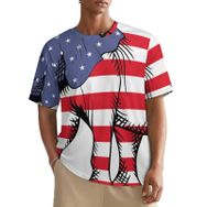 AILLOSA All Over FLAG-01 Kısa Kollu Baskılı Erkek T-shirt