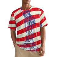 AILLOSA All Over FLAG-06 Kısa Kollu Baskılı Erkek T-shirt