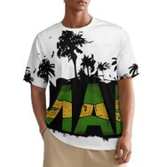 AILLOSA All Over FLAG-104 Kısa Kollu Baskılı Erkek T-shirt