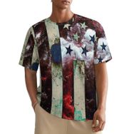 AILLOSA All Over FLAG-108 Kısa Kollu Baskılı Erkek T-shirt