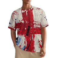 AILLOSA All Over FLAG-112 Kısa Kollu Baskılı Erkek T-shirt
