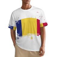 AILLOSA All Over FLAG-128 Kısa Kollu Baskılı Erkek T-shirt