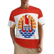 AILLOSA All Over FLAG-145 Kısa Kollu Baskılı Erkek T-shirt