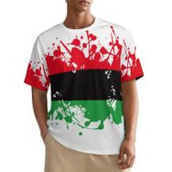 AILLOSA All Over FLAG-147 Kısa Kollu Baskılı Erkek T-shirt