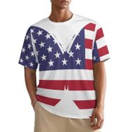 AILLOSA All Over FLAG-158 Kısa Kollu Baskılı Erkek T-shirt