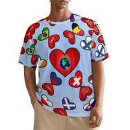AILLOSA All Over FLAG-16 Kısa Kollu Baskılı Erkek T-shirt