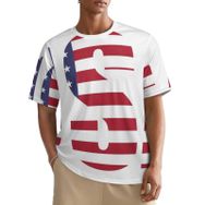 AILLOSA All Over FLAG-164 Kısa Kollu Baskılı Erkek T-shirt