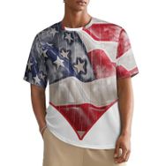 AILLOSA All Over FLAG-166 Kısa Kollu Baskılı Erkek T-shirt