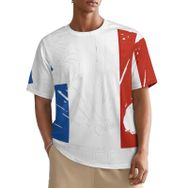 AILLOSA All Over FLAG-176 Kısa Kollu Baskılı Erkek T-shirt