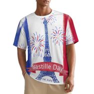 AILLOSA All Over FLAG-183 Kısa Kollu Baskılı Erkek T-shirt