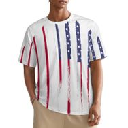 AILLOSA All Over FLAG-185 Kısa Kollu Baskılı Erkek T-shirt