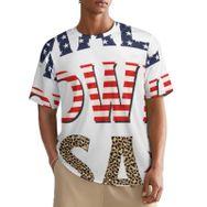 AILLOSA All Over FLAG-188 Kısa Kollu Baskılı Erkek T-shirt
