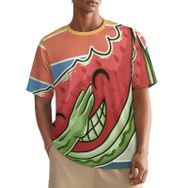 AILLOSA All Over FLAG-192 Kısa Kollu Baskılı Erkek T-shirt