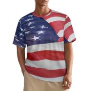AILLOSA All Over FLAG-23 Kısa Kollu Baskılı Erkek T-shirt