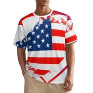 AILLOSA All Over FLAG-52 Kısa Kollu Baskılı Erkek T-shirt