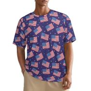 AILLOSA All Over FLAG-61 Kısa Kollu Baskılı Erkek T-shirt