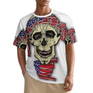 AILLOSA All Over FLAG-62 Kısa Kollu Baskılı Erkek T-shirt