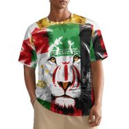 AILLOSA All Over FLAG-64 Kısa Kollu Baskılı Erkek T-shirt