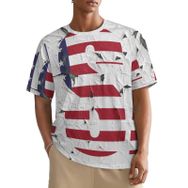 AILLOSA All Over FLAG-72 Kısa Kollu Baskılı Erkek T-shirt