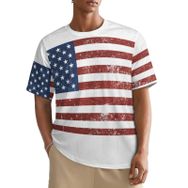 AILLOSA All Over FLAG-73 Kısa Kollu Baskılı Erkek T-shirt