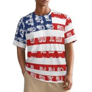 AILLOSA All Over FLAG-80 Kısa Kollu Baskılı Erkek T-shirt