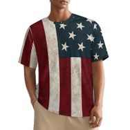 AILLOSA All Over FLAG-82 Kısa Kollu Baskılı Erkek T-shirt