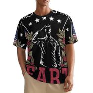 AILLOSA All Over FLAG-84 Kısa Kollu Baskılı Erkek T-shirt