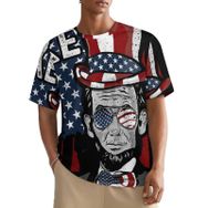 AILLOSA All Over FLAG-87 Kısa Kollu Baskılı Erkek T-shirt
