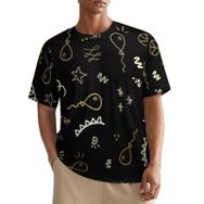AILLOSA All Over GFY-22 Kısa Kollu Baskılı Erkek T-shirt