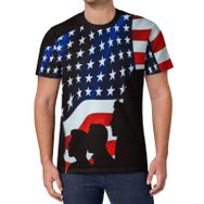 AILLOSA All Over Print FLAG-08 Kısa Kollu Baskılı Unisex T-shirt