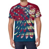 AILLOSA All Over Print FLAG-09 Kısa Kollu Baskılı Unisex T-shirt