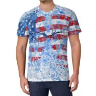 AILLOSA All Over Print FLAG-10 Kısa Kollu Baskılı Unisex T-shirt