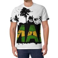 AILLOSA All Over Print FLAG-104 Kısa Kollu Baskılı Unisex T-shirt