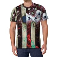 AILLOSA All Over Print FLAG-108 Kısa Kollu Baskılı Unisex T-shirt