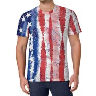 AILLOSA All Over Print FLAG-110 Kısa Kollu Baskılı Unisex T-shirt
