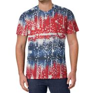 AILLOSA All Over Print FLAG-111 Kısa Kollu Baskılı Unisex T-shirt
