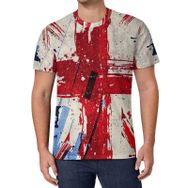 AILLOSA All Over Print FLAG-112 Kısa Kollu Baskılı Unisex T-shirt