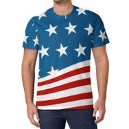 AILLOSA All Over Print FLAG-118 Kısa Kollu Baskılı Unisex T-shirt