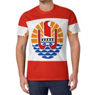 AILLOSA All Over Print FLAG-145 Kısa Kollu Baskılı Unisex T-shirt