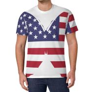 AILLOSA All Over Print FLAG-158 Kısa Kollu Baskılı Unisex T-shirt