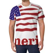 AILLOSA All Over Print FLAG-159 Kısa Kollu Baskılı Unisex T-shirt