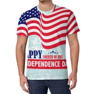 AILLOSA All Over Print FLAG-161 Kısa Kollu Baskılı Unisex T-shirt