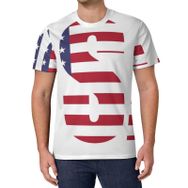 AILLOSA All Over Print FLAG-164 Kısa Kollu Baskılı Unisex T-shirt