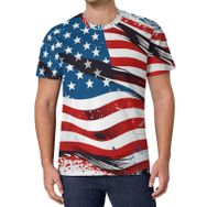 AILLOSA All Over Print FLAG-165 Kısa Kollu Baskılı Unisex T-shirt