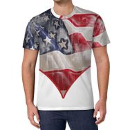 AILLOSA All Over Print FLAG-166 Kısa Kollu Baskılı Unisex T-shirt
