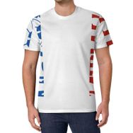 AILLOSA All Over Print FLAG-177 Kısa Kollu Baskılı Unisex T-shirt