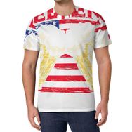 AILLOSA All Over Print FLAG-184 Kısa Kollu Baskılı Unisex T-shirt