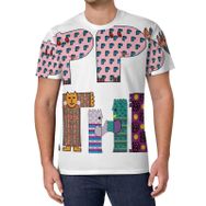 AILLOSA All Over Print FLAG-199 Kısa Kollu Baskılı Unisex T-shirt