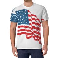 AILLOSA All Over Print FLAG-22 Kısa Kollu Baskılı Unisex T-shirt