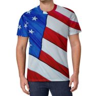 AILLOSA All Over Print FLAG-26 Kısa Kollu Baskılı Unisex T-shirt